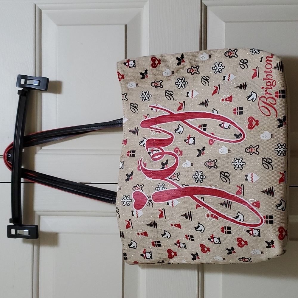 ๐ Brighton Christmas ๐ JOY tote bag Holiday printed canvas ๐